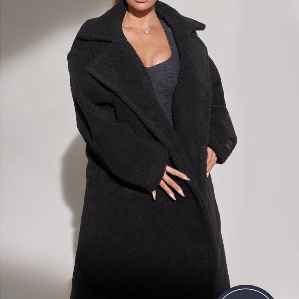 Women's Black Teddy Fabletics Coat